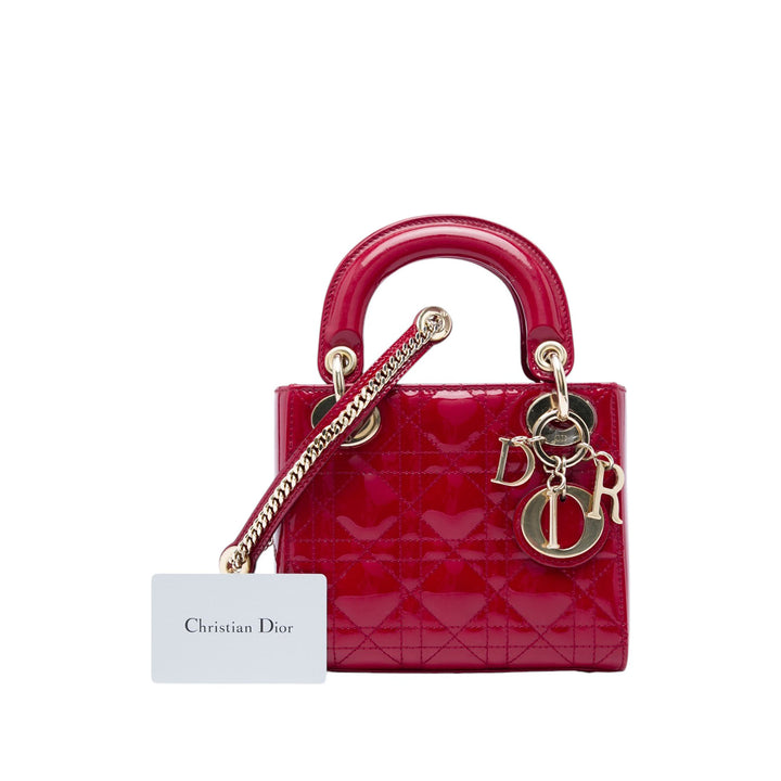 Lady Dior Cannage Mini Rouge