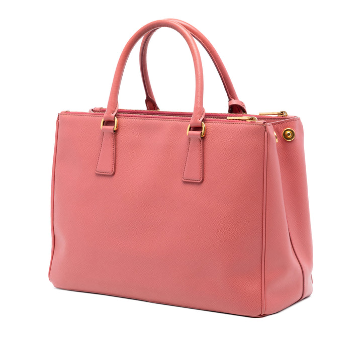 Prada Saffiano Lux Galleria Double Zip Front Pocket Sac