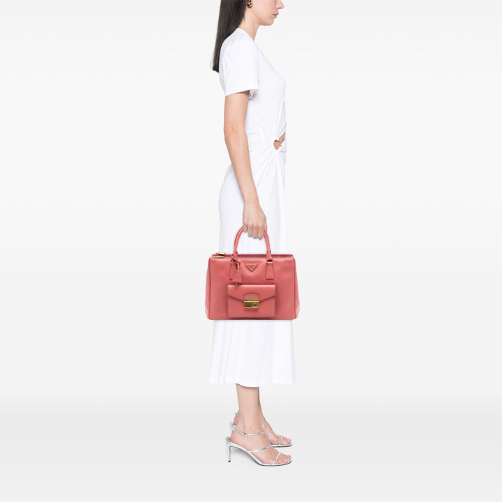 Prada Saffiano Lux Galleria Double Zip Front Pocket Sac