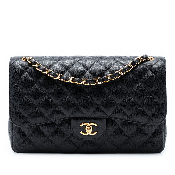 Chanel Jumbo Classic Caviar Double rabat