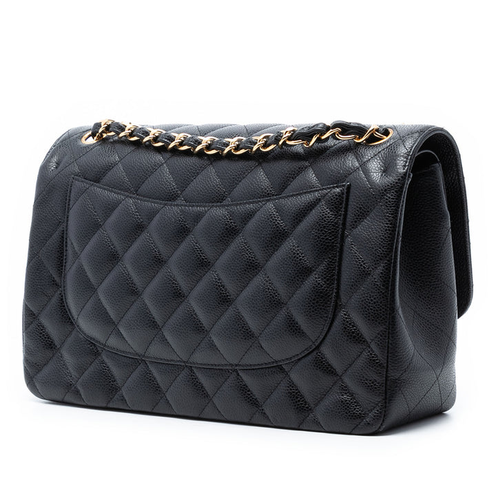 Chanel Jumbo Classic Caviar Double rabat