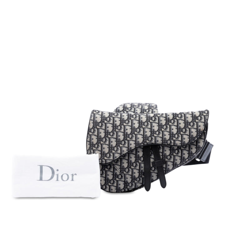 Dior Saddle Sac Oblique Bleu – vue 7 – GABY PARIS