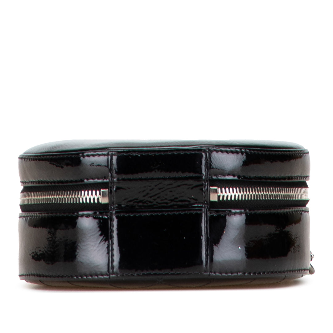 Chanel Cuir verni Round As Earth Bag Noir