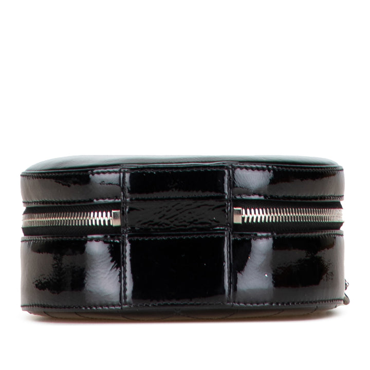 Chanel Cuir verni Round As Earth Bag Noir