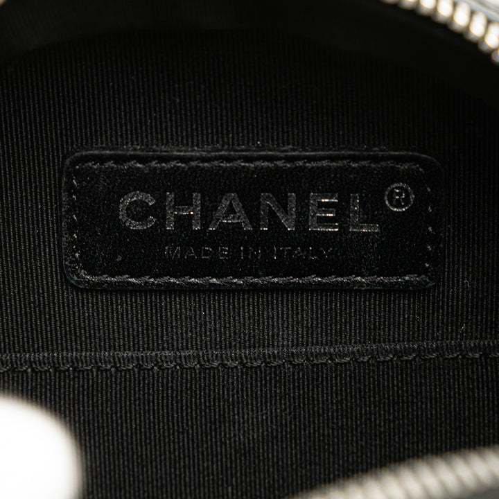 Chanel Cuir verni Round As Earth Bag Noir