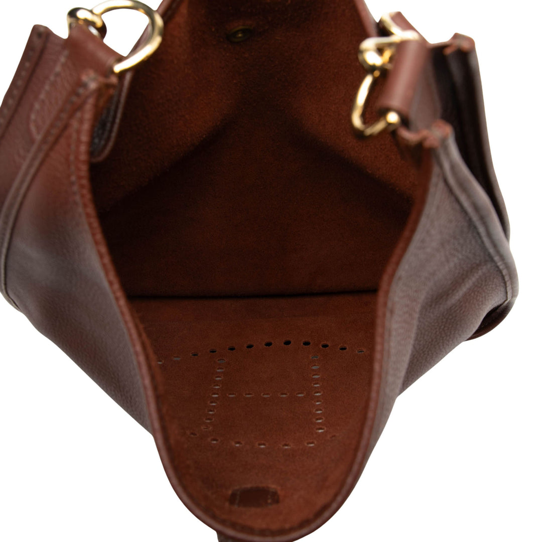 Hermès Sac bandoulière Evelyne I Clémence PM Marron – vue 4 – GABY PARIS