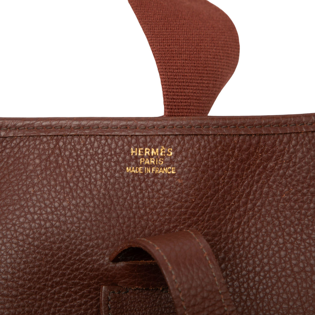 Hermès Sac bandoulière Evelyne I Clémence PM Marron – vue 5 – GABY PARIS