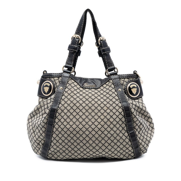 Gucci Diamante Toile Crest Sac
