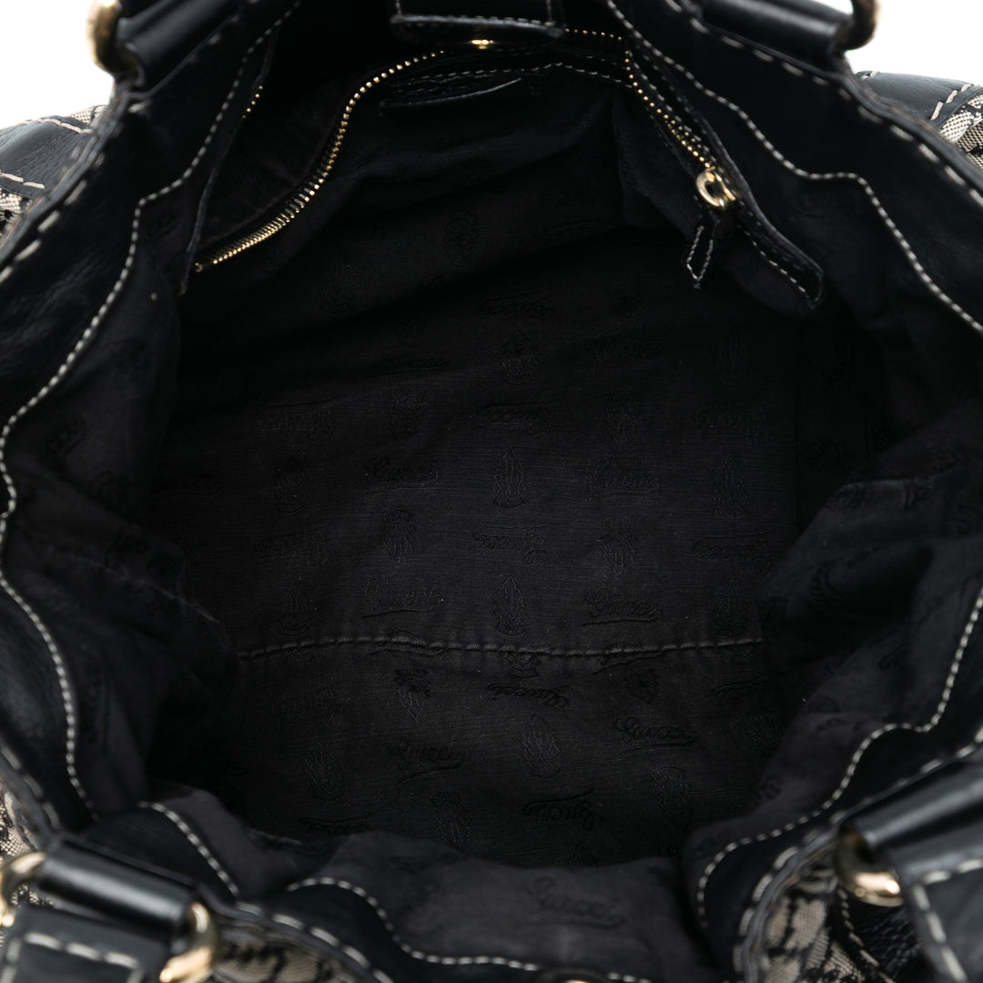 Gucci Diamante Toile Crest Sac