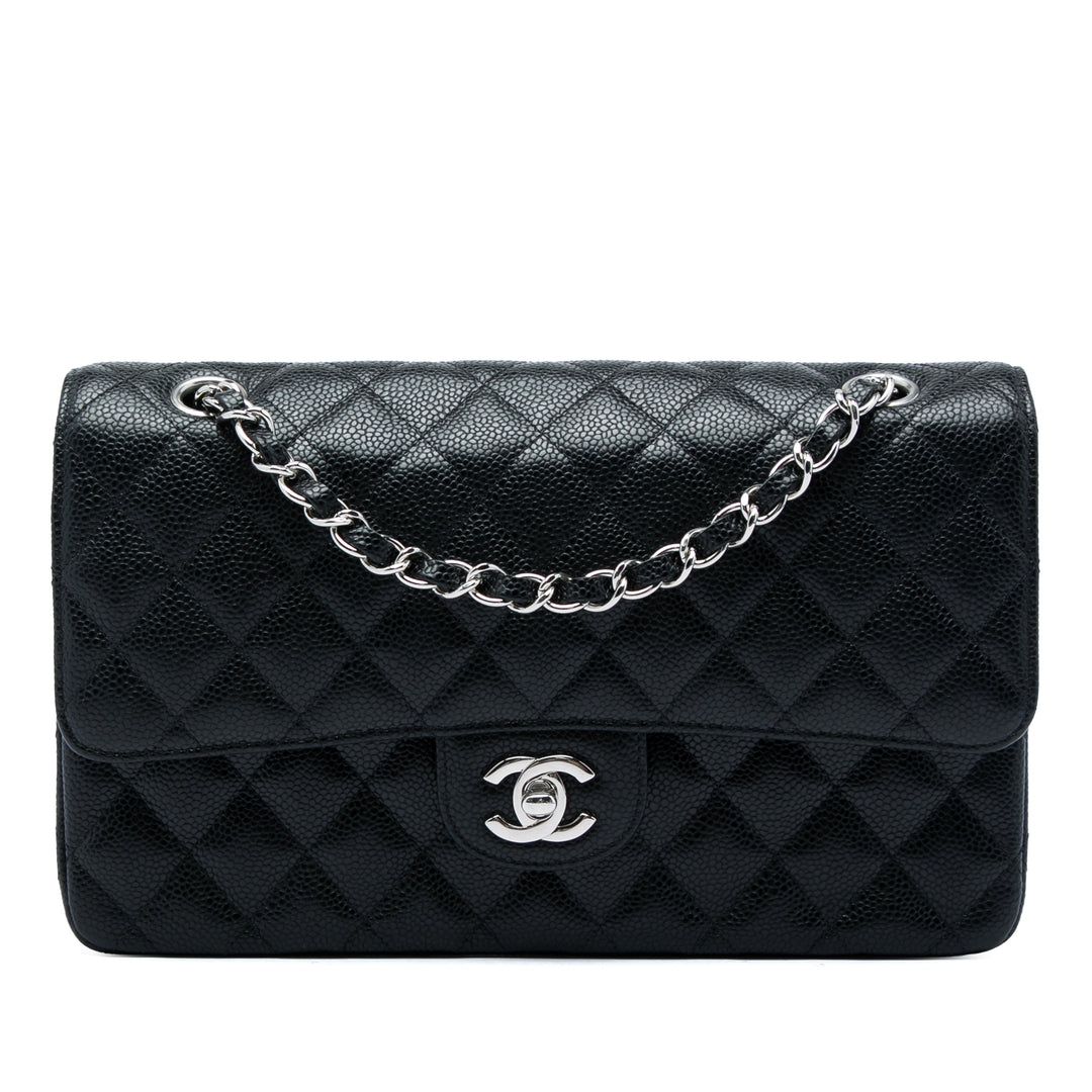 Chanel Sac porté épaule Classic Double rabat Moyen Cuir caviar Noir – vue principale – GABY PARIS