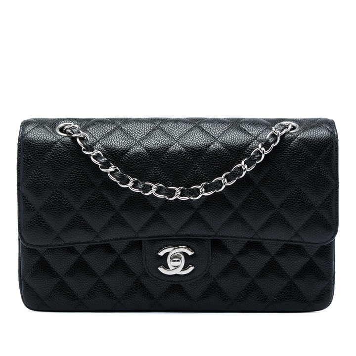 Chanel Sac porté épaule Classic Double rabat Moyen Cuir caviar Noir – vue principale – GABY PARIS