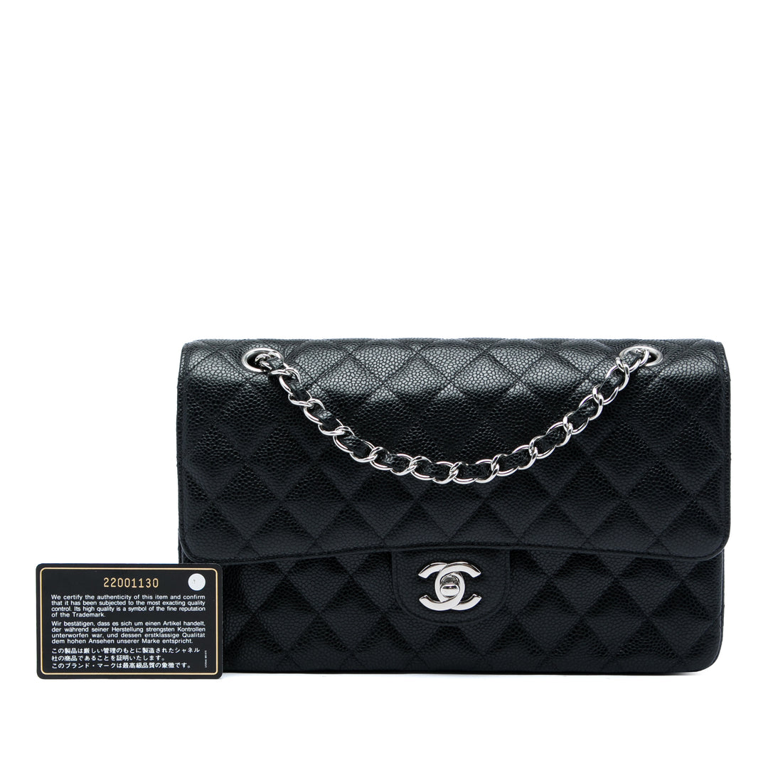 Chanel Sac porté épaule Classic Double rabat Moyen Cuir caviar Noir – vue 6 – GABY PARIS