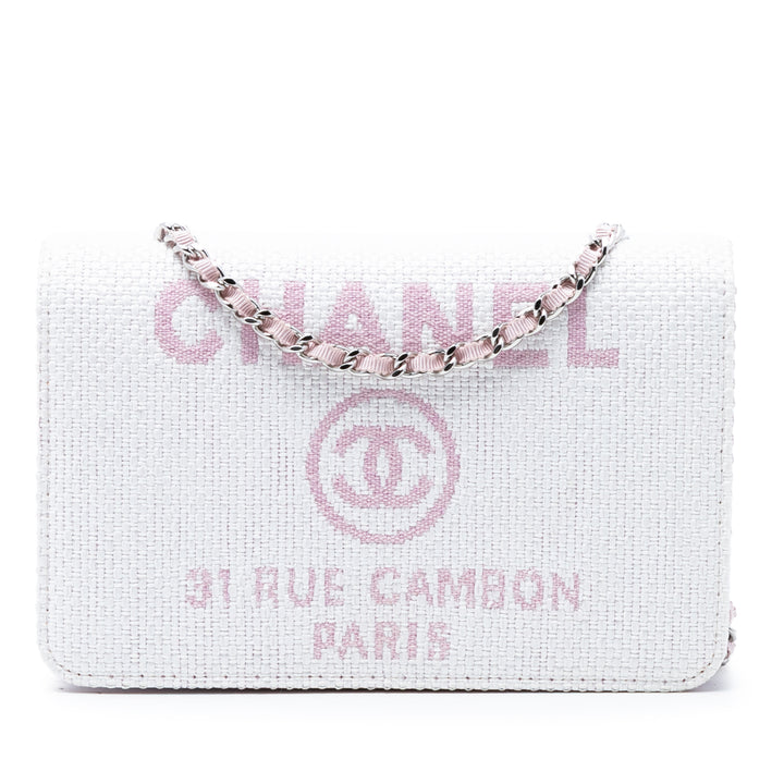 Chanel Toile Deauville Wallet on Chain