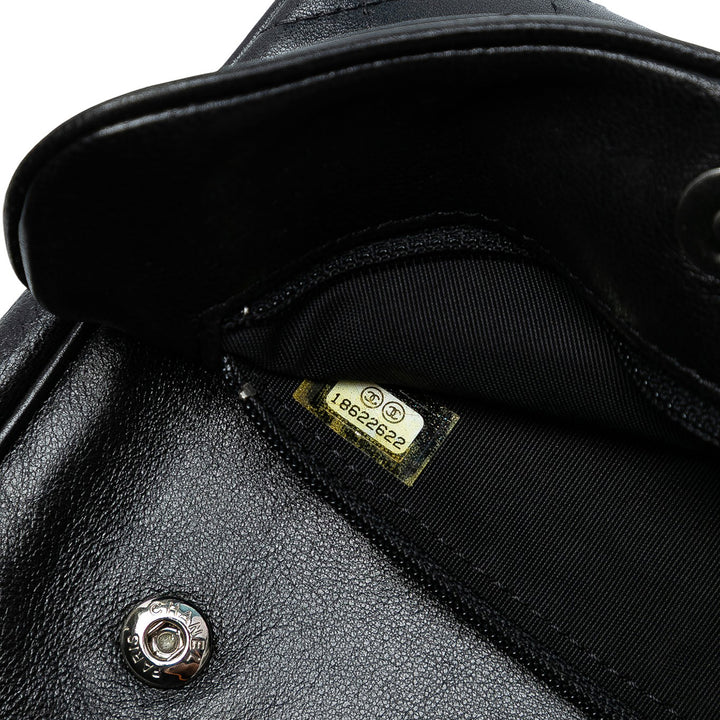 Chanel CC Matelassé Cuir d’agneau Rabat intégral Wallet on Chain