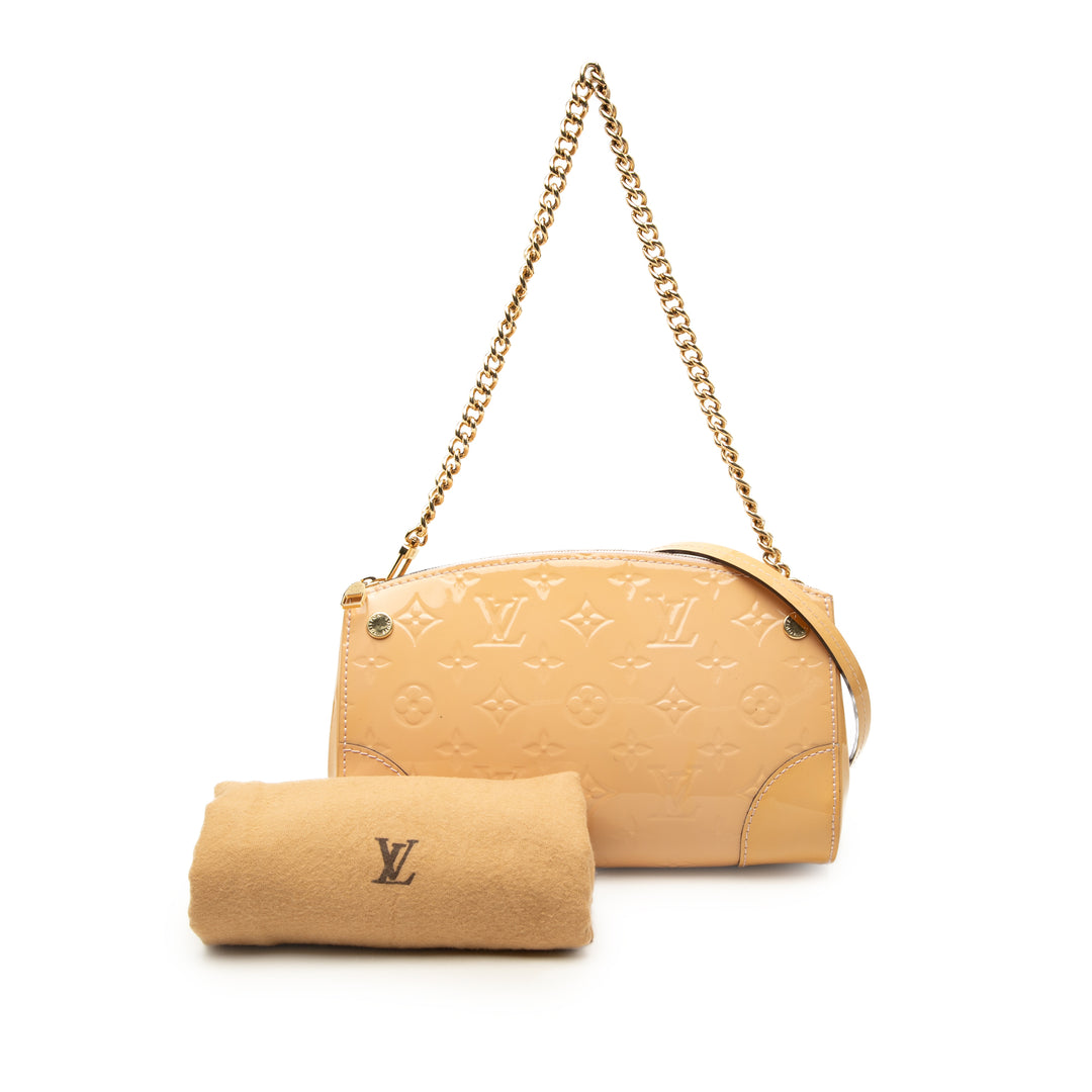Louis Vuitton Santa Monica Cuir verni Monogram Beige – vue 7 – GABY PARIS