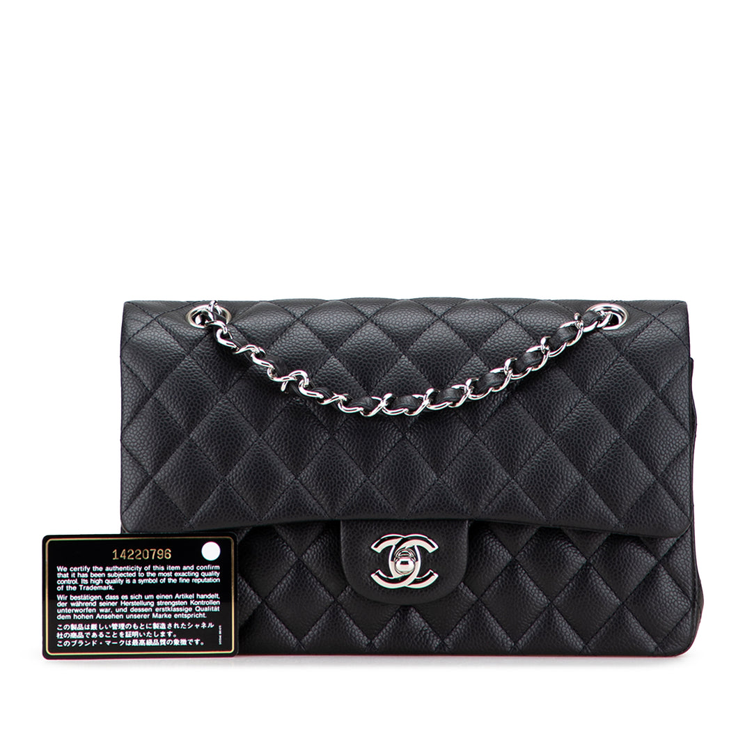 Chanel Medium Classic Caviar Double rabat Noir
