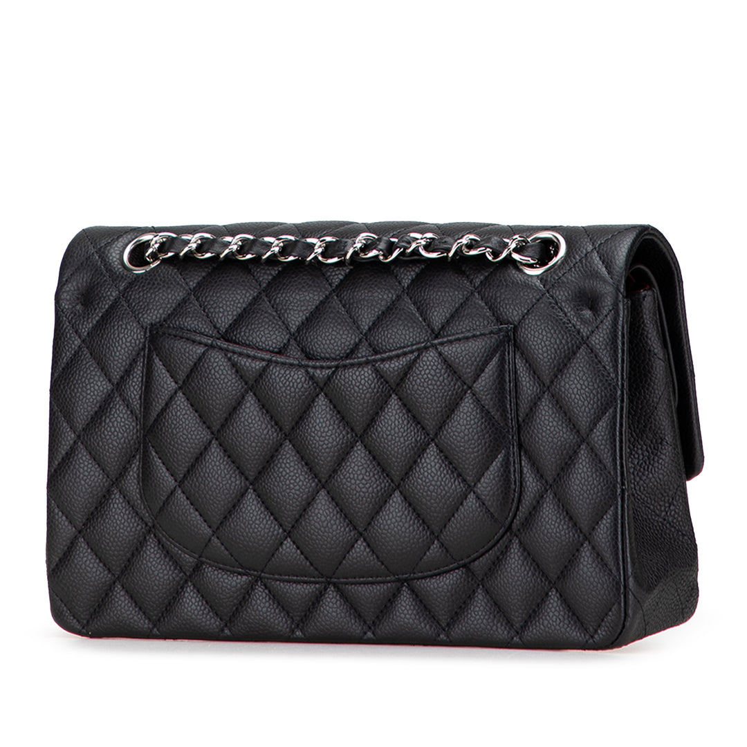 Chanel Medium Classic Caviar Double rabat Noir