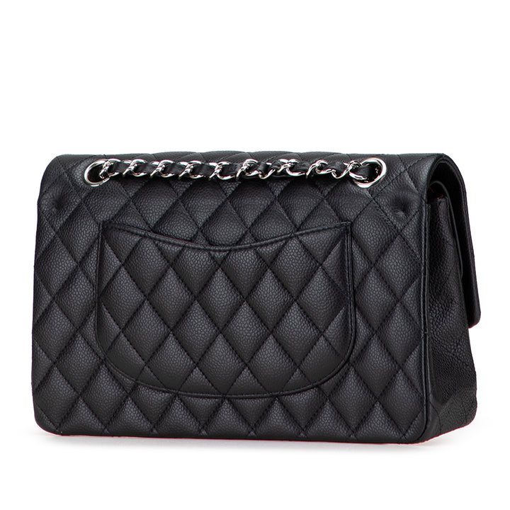 Chanel Medium Classic Caviar Double rabat Noir