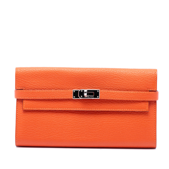 Chevre Mysore Kelly Longue Portefeuille Orange