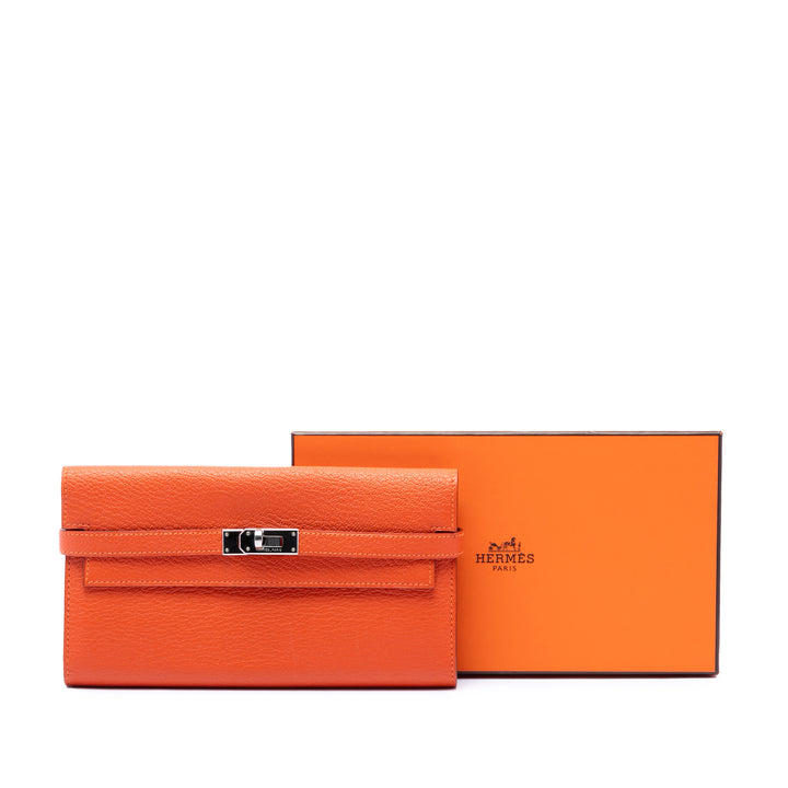 Chevre Mysore Kelly Longue Portefeuille Orange