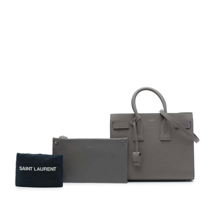 Saint Laurent Small Cuir de veau grainé Sac De Jour Sac