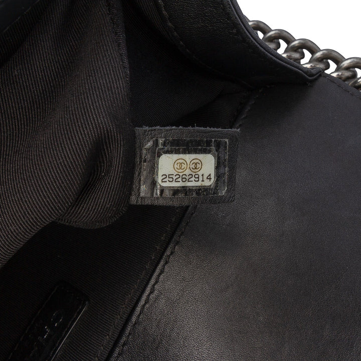 Chanel Old Medium Quilted Cuir d’agneau Boy Flap Noir – GABY PARIS Authentique