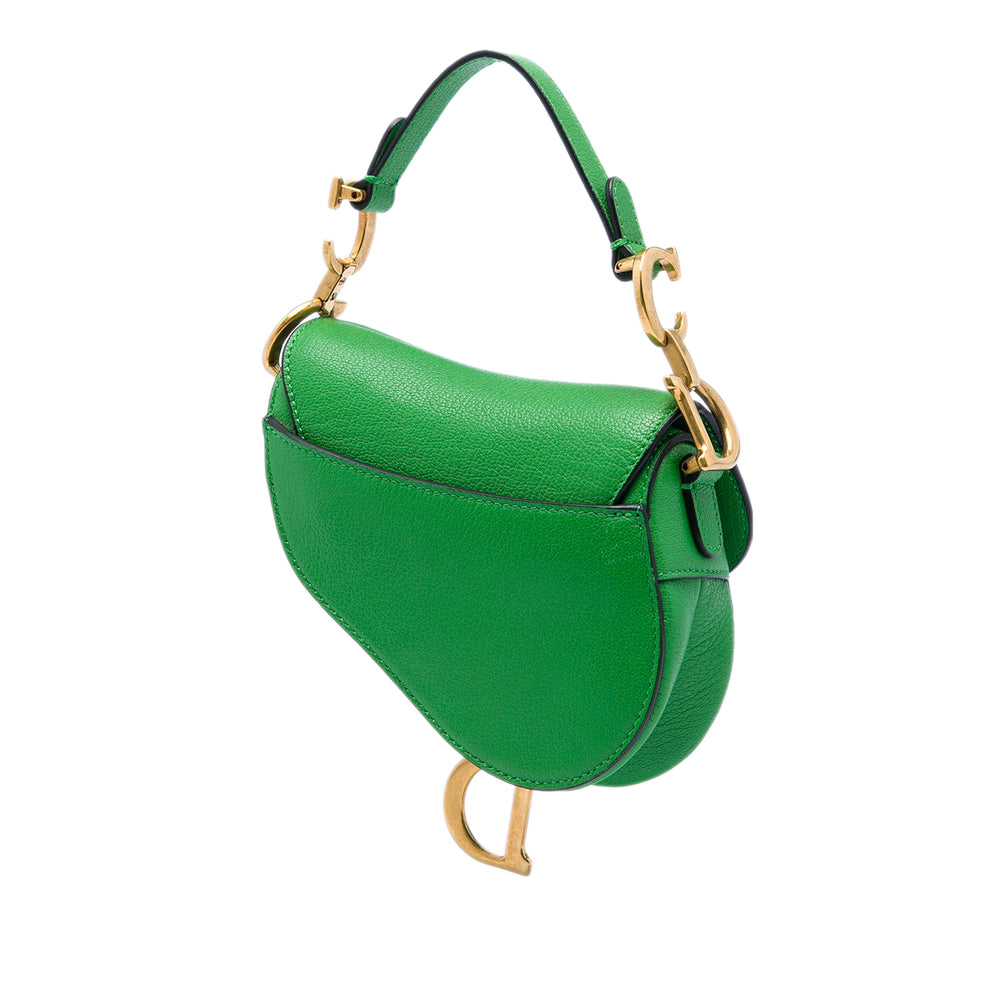 Dior Sac à main Saddle Micro Cuir de chèvre Vert – vue 2 – GABY PARIS