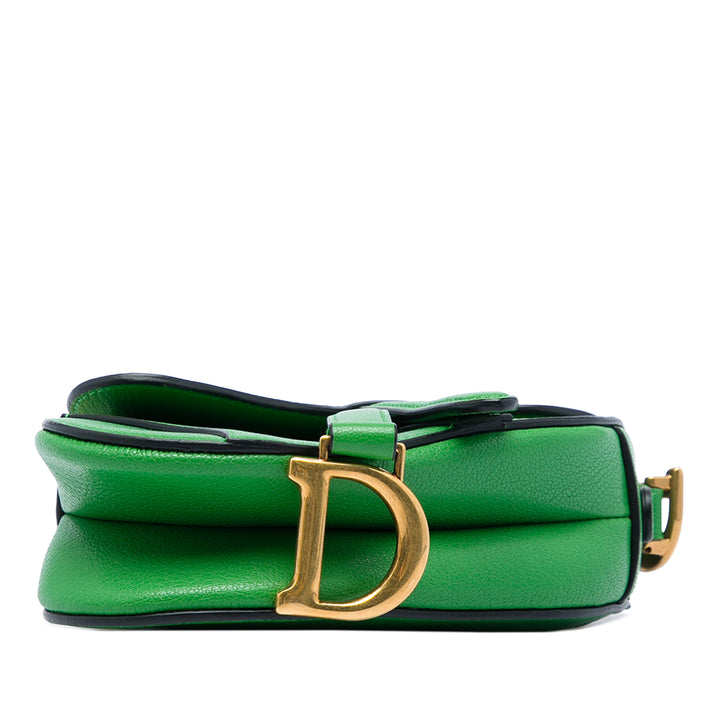 Dior Sac à main Saddle Micro Cuir de chèvre Vert – vue 3 – GABY PARIS