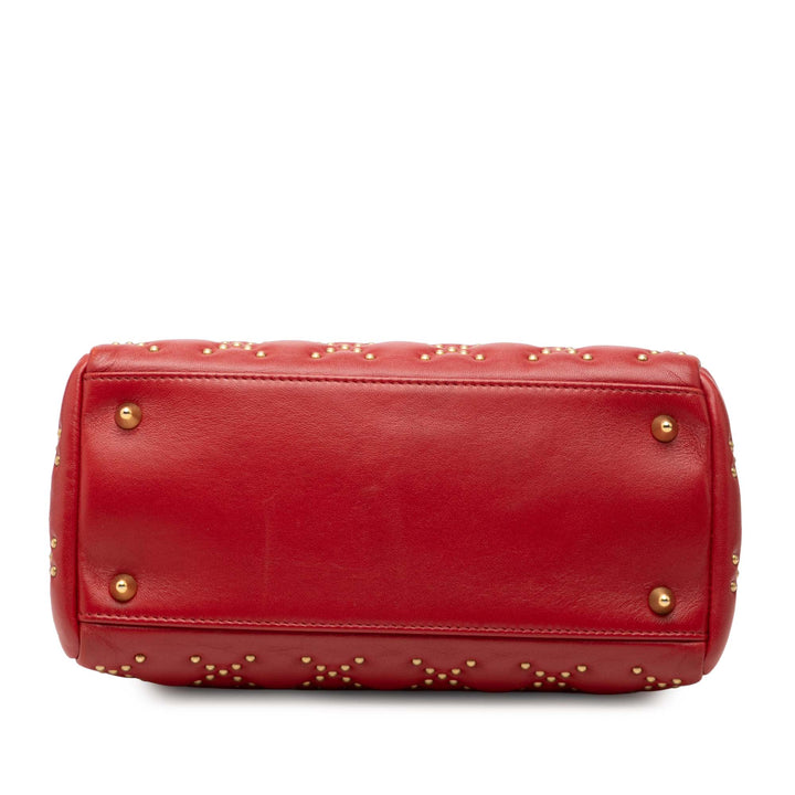 Dior Medium Cuir d’agneau Cannage clouté Supple Lady Dior