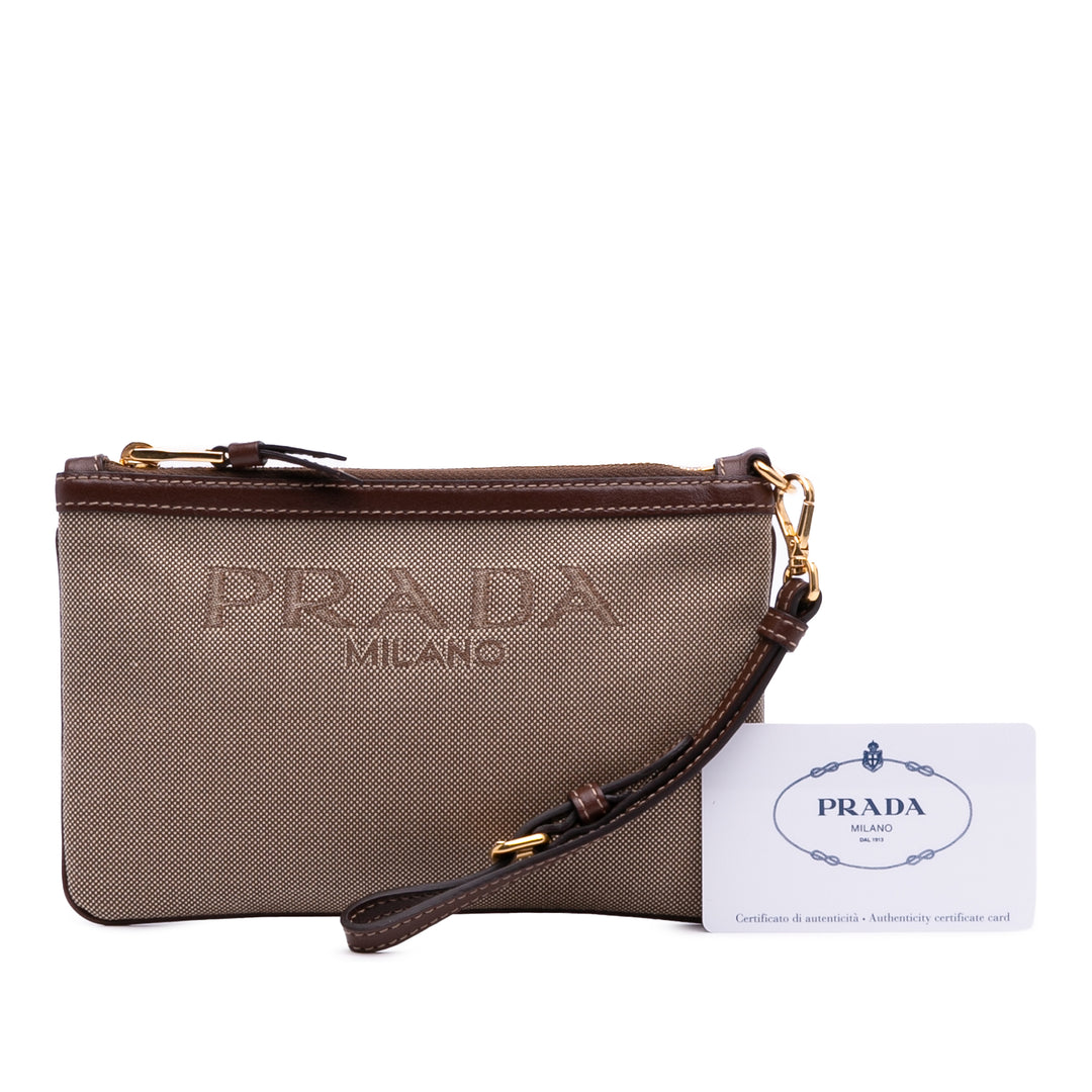 Canvas Canapa Logo Pouch Brown - Gaby Paris
