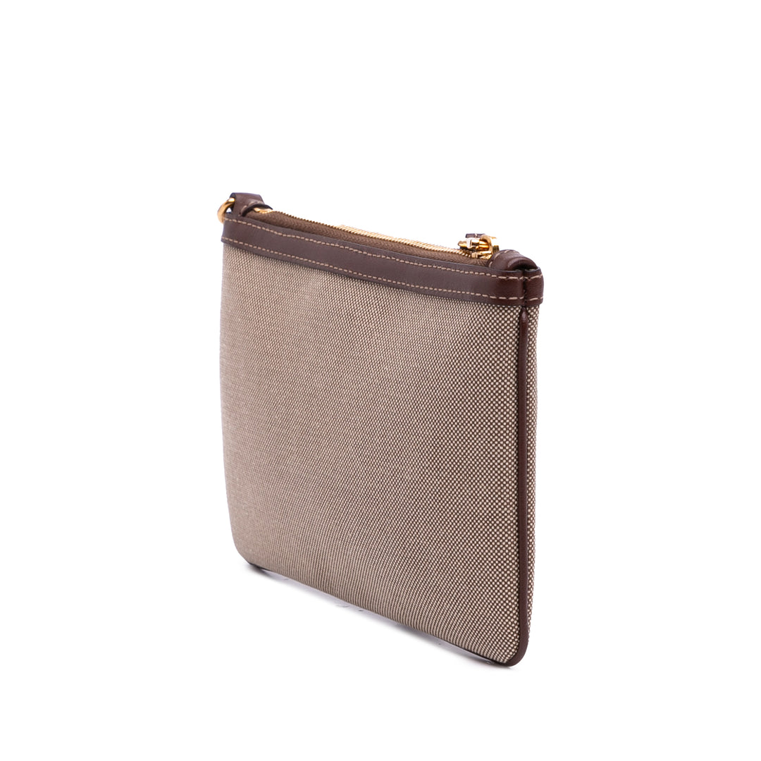 Canvas Canapa Logo Pouch Brown - Gaby Paris