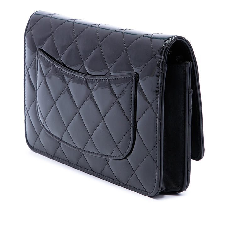 CC Matelassé Wallet on Chain Noir