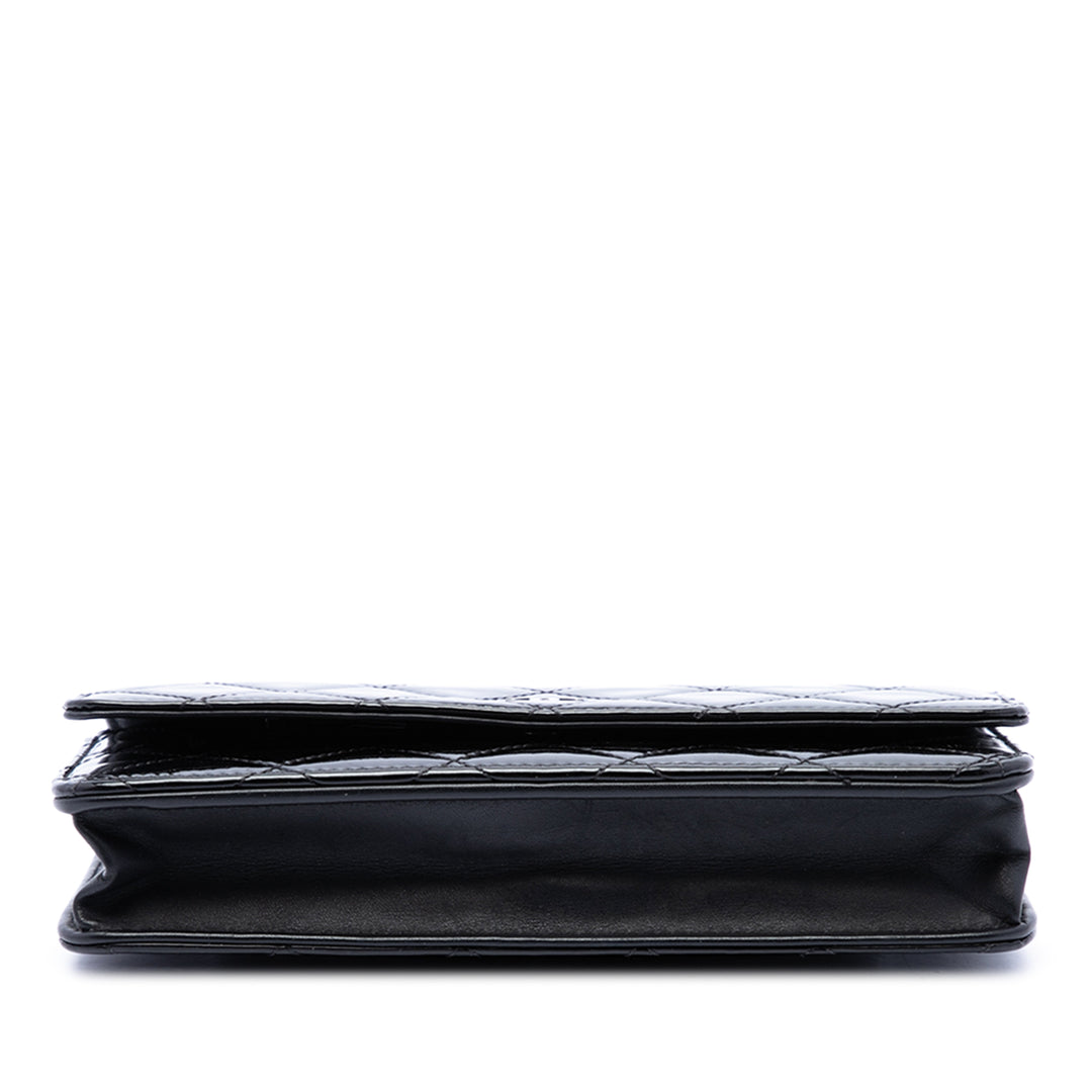 CC Matelassé Wallet on Chain Noir