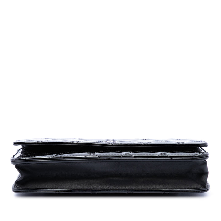 CC Matelassé Wallet on Chain Noir