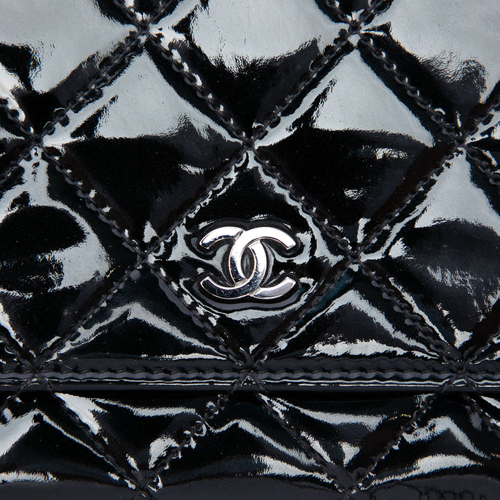 CC Matelassé Wallet on Chain Noir