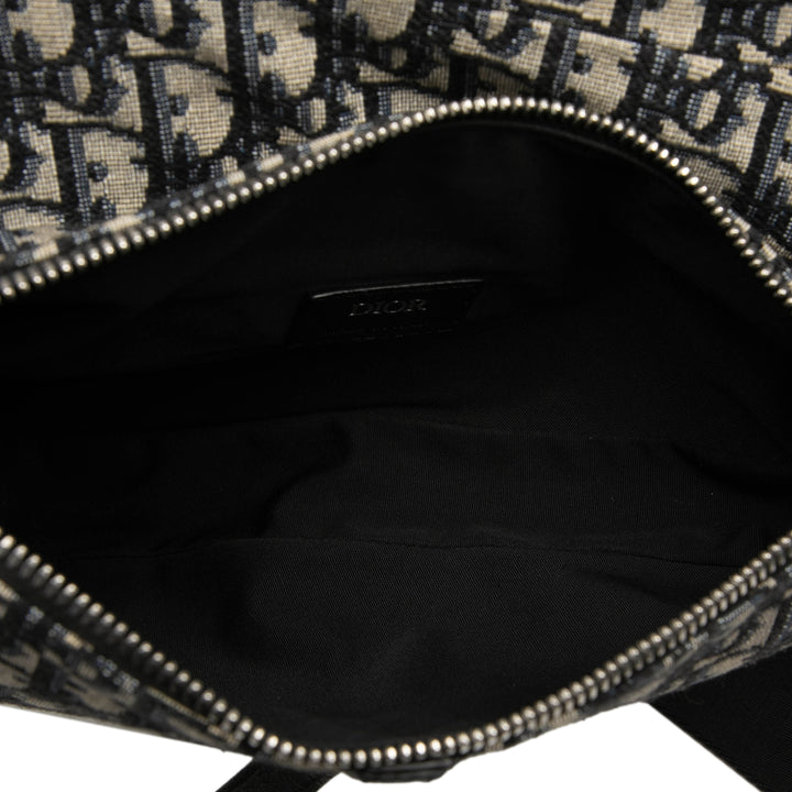 Dior Saddle Sac Oblique Bleu – vue 4 – GABY PARIS