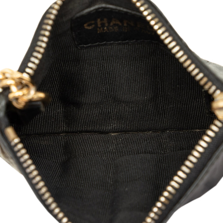 Chanel Porte-monnaie Chocolate Bar Cuir d'agneau Noir – vue 4 – GABY PARIS