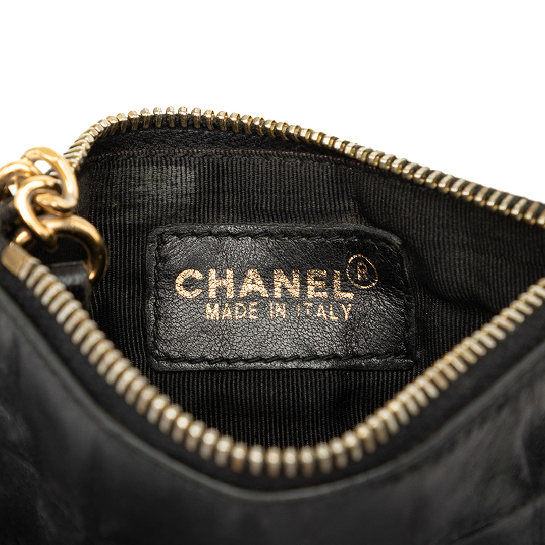 Chanel Porte-monnaie Chocolate Bar Cuir d'agneau Noir – vue 5 – GABY PARIS