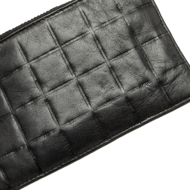 Chanel Porte-monnaie Chocolate Bar Cuir d'agneau Noir – vue 6 – GABY PARIS
