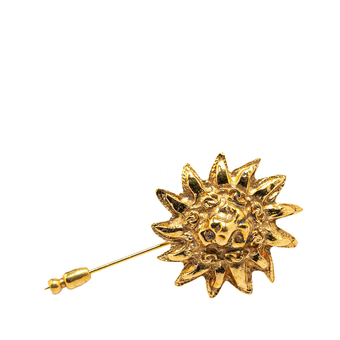 Gold Plated Lion Pin Brooch Gold - Gaby Paris