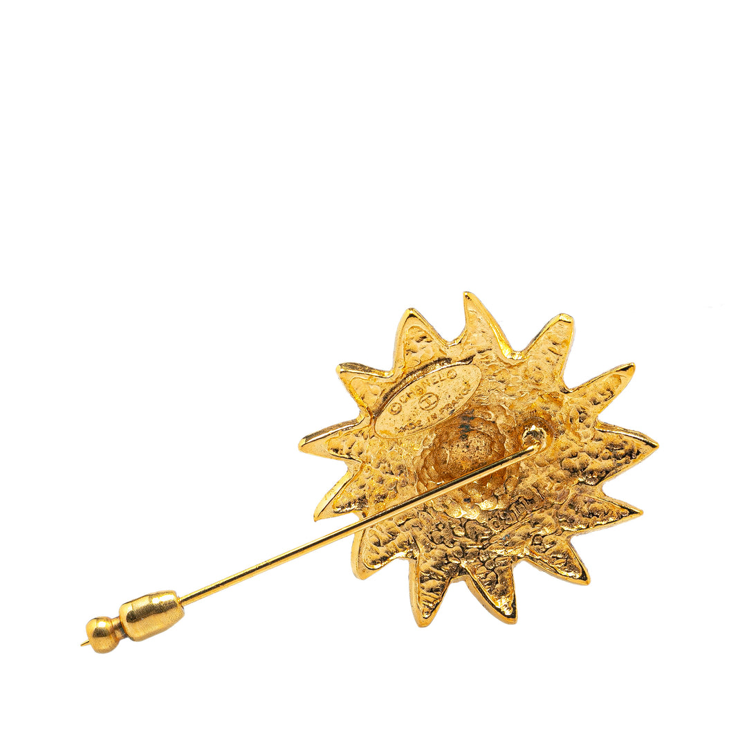 Gold Plated Lion Pin Brooch Gold - Gaby Paris