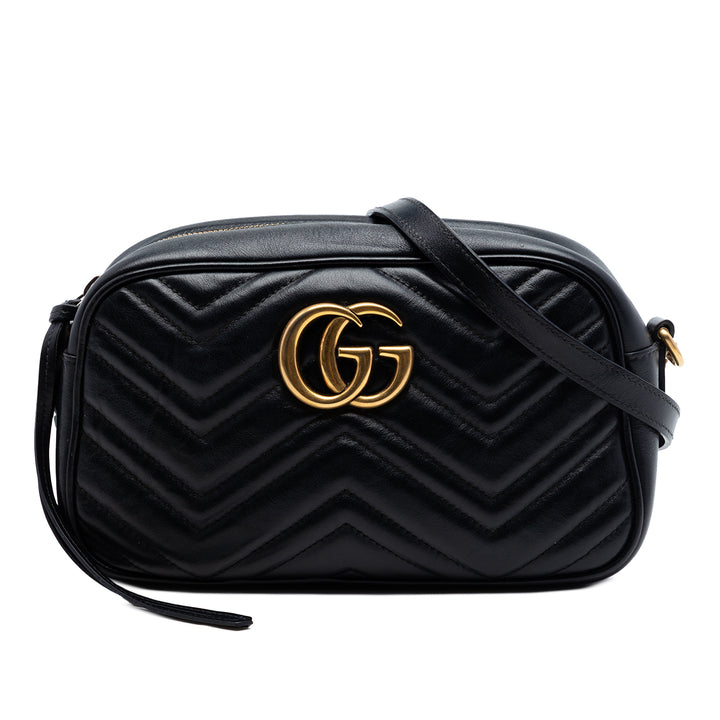Gucci Small GG Marmont Matelasse Cuir de veau Sac porté croisé