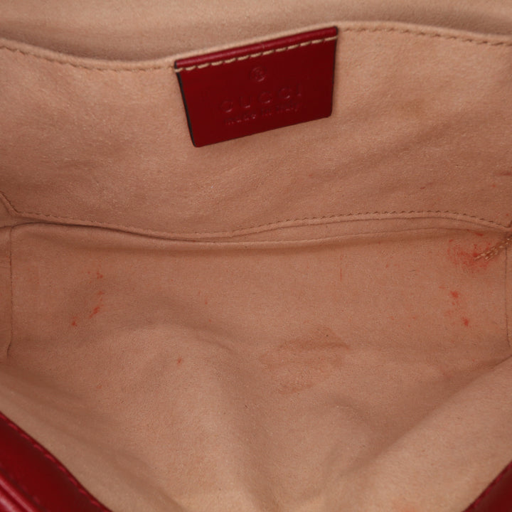 Mini GG Marmont Matelasse Canvas Flap Crossbody Brown - Gaby Paris