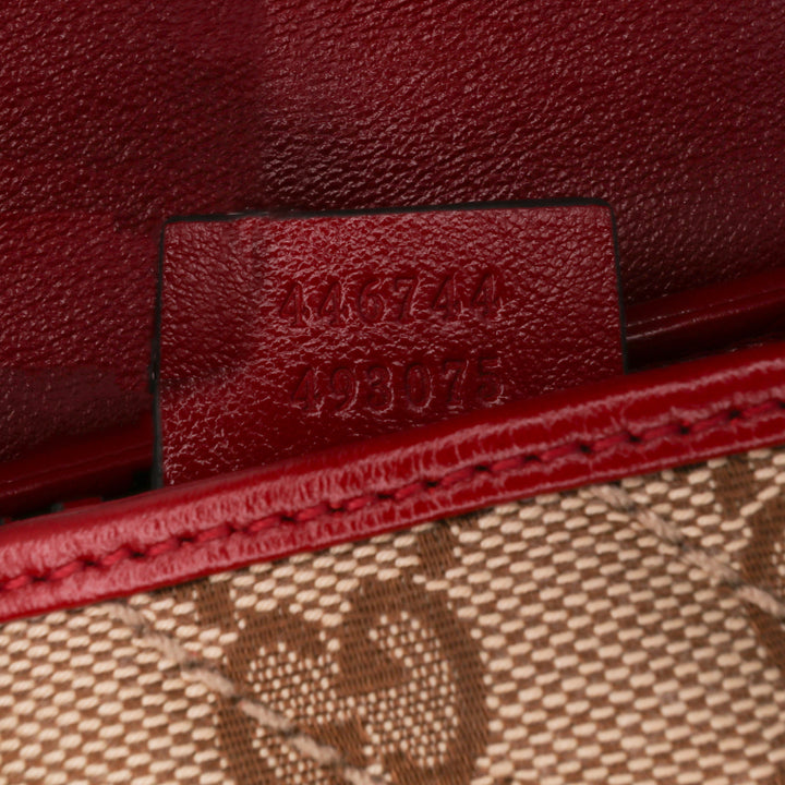 Mini GG Marmont Matelasse Canvas Flap Crossbody Brown - Gaby Paris