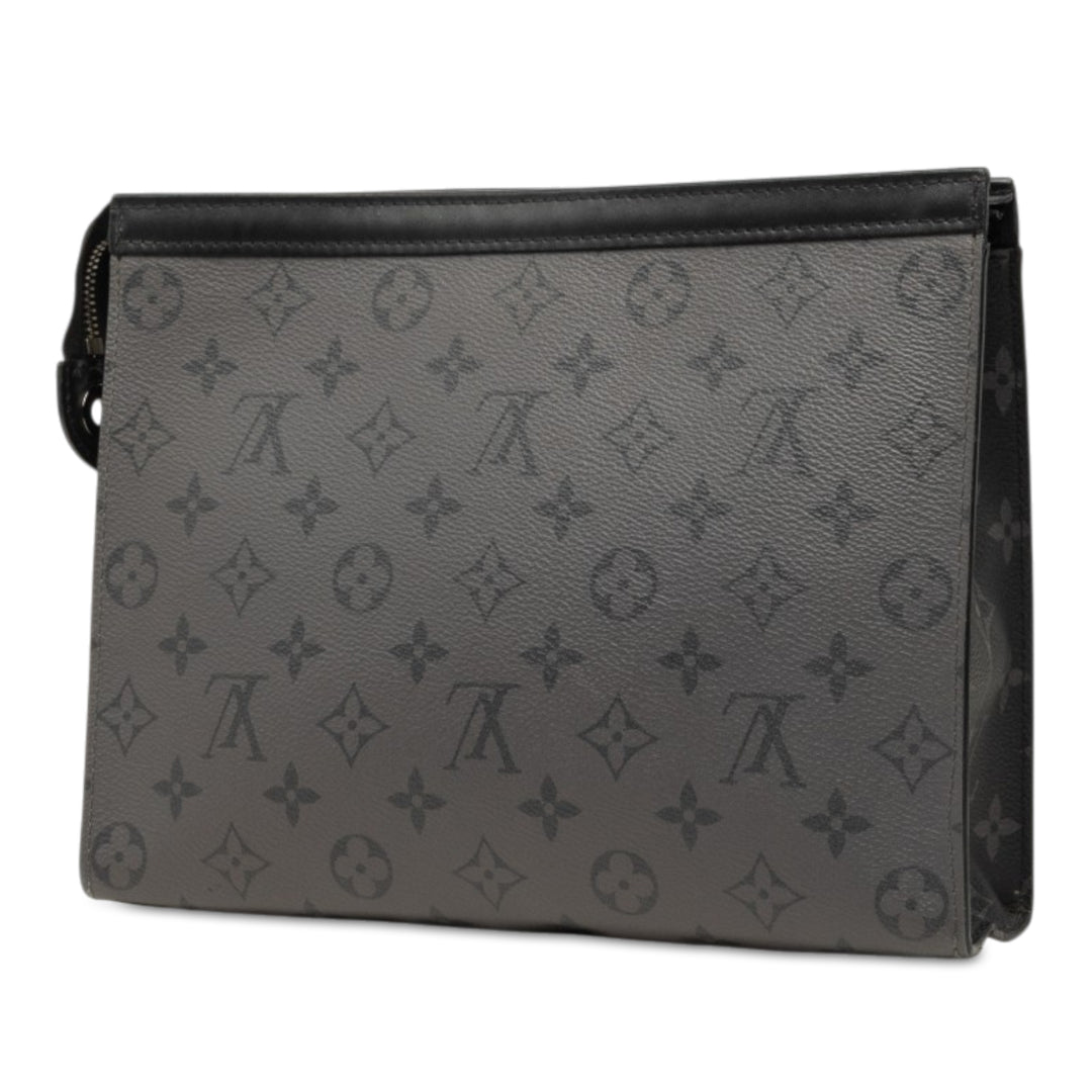 Louis Vuitton Reverse Pochette Voyage MM Monogram Eclipse Gris – vue 2 – GABY PARIS