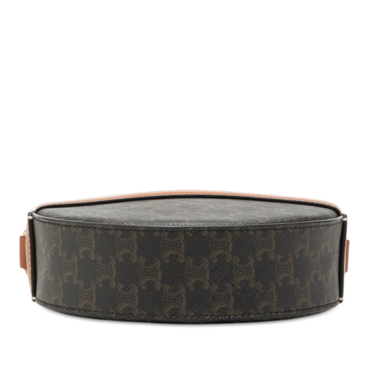 Triomphe Rond Porte-monnaie Triomphe enduite Marron