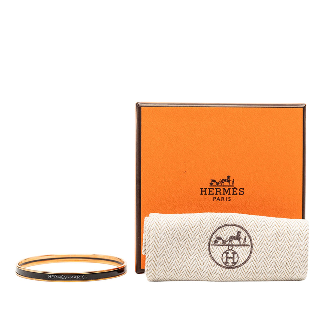 Hermès Extra Narrow Émail Uni Bangle 62