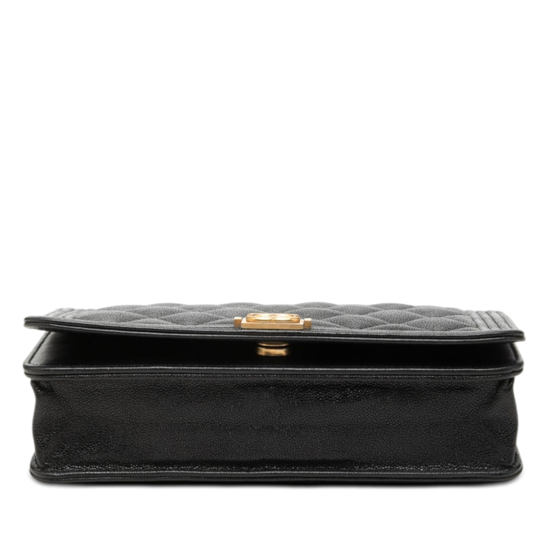 Chanel Matelassé Caviar Boy Wallet on Chain