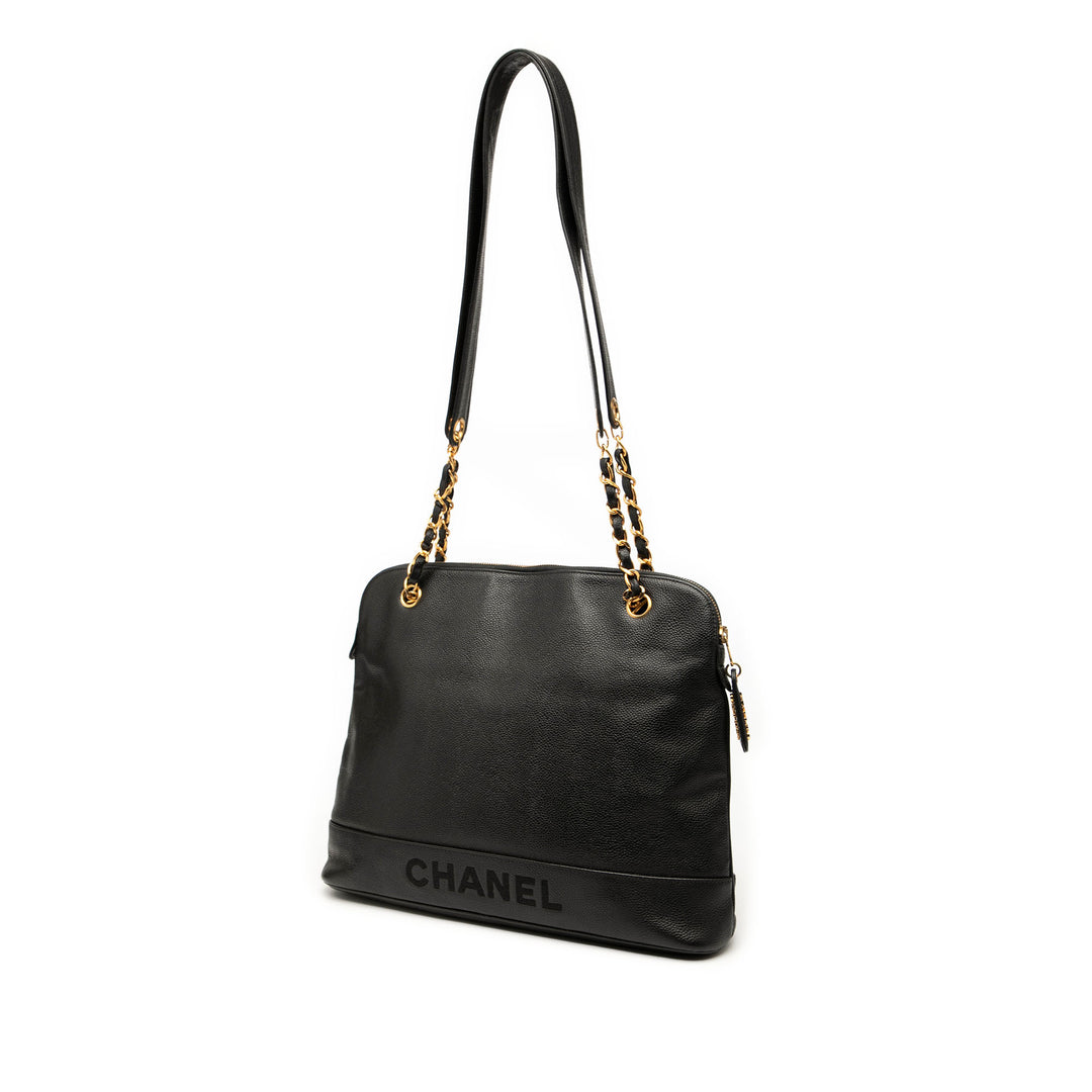 Chanel Caviar Logo Chain Sac bandoulière