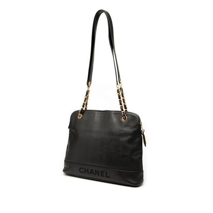Chanel Caviar Logo Chain Sac bandoulière